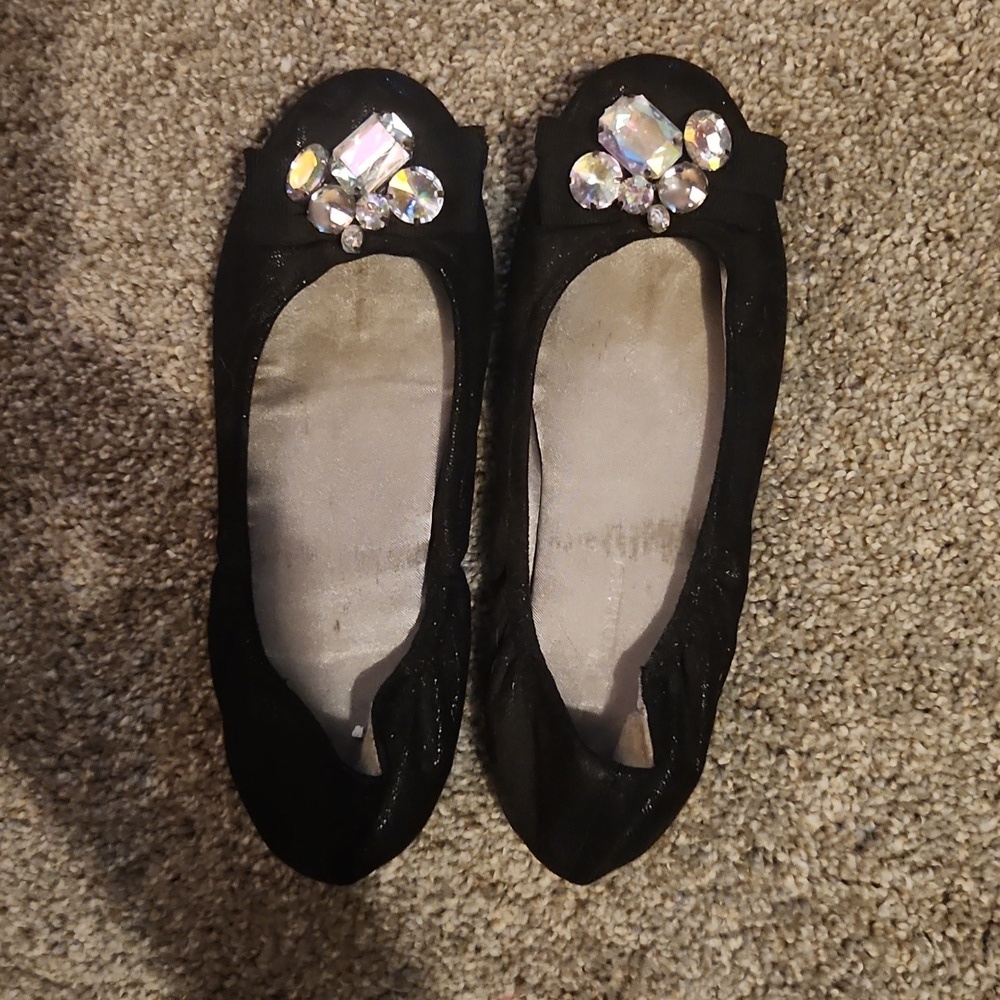 Blue Chinese Laundry Ballet Flats W Rhinestone Detail On Toe Casual Sz 6.5